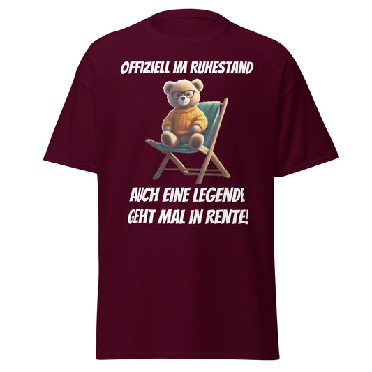 Klassisches T-Shirt " auch eine Legende" Vorderdruck