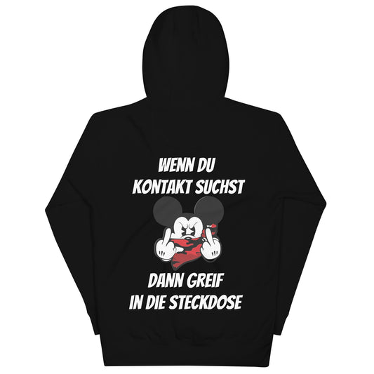 Unisex-Kapuzenpullover "Kontakt Suchst"