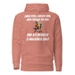 unisex Hoodie " Lange Rede Teddy" Vorderdruck